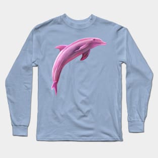 Leaping Pink Porpoise Long Sleeve T-Shirt